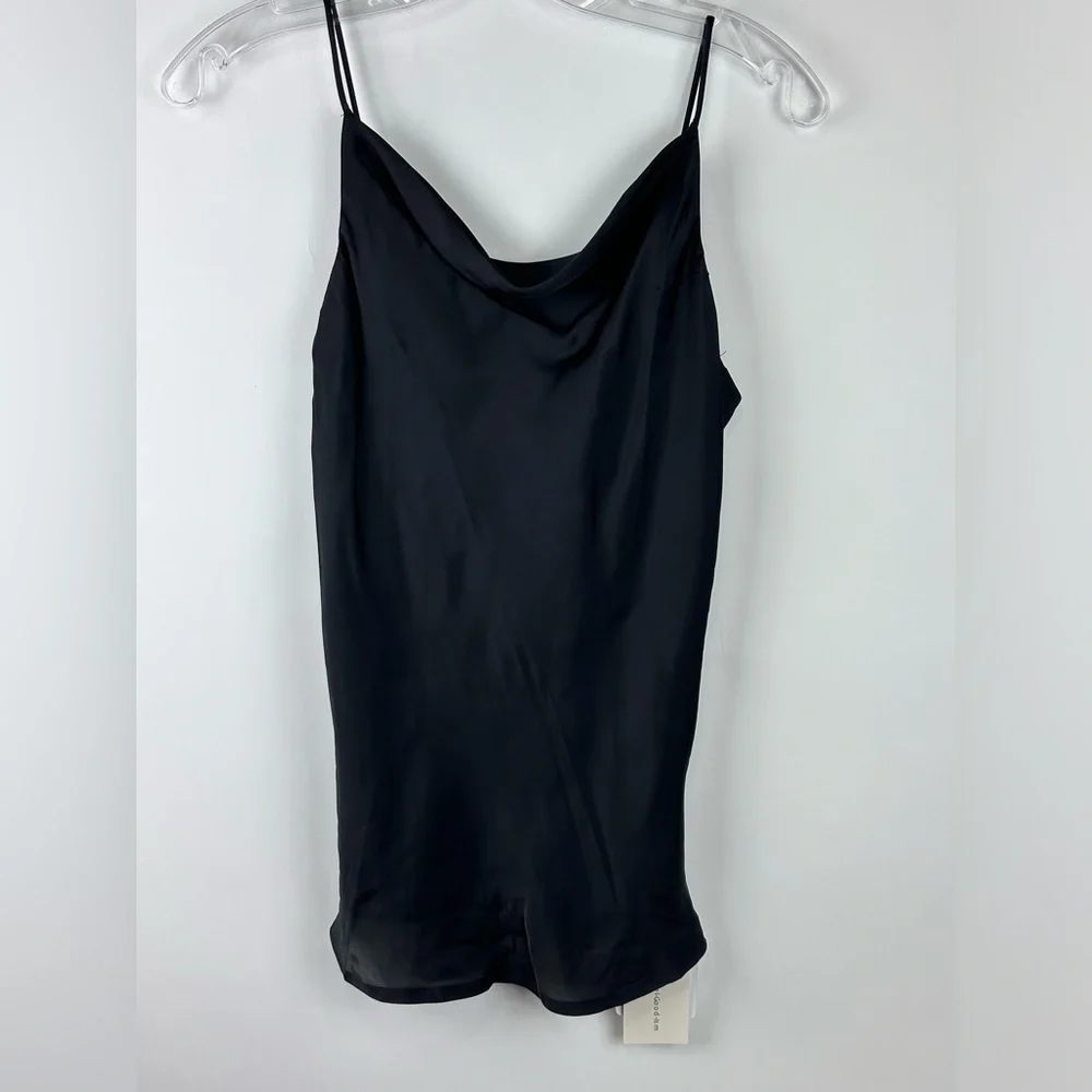 Women;s Leisure Cowl Neck Satin Cami Top - Picture 2 of 8
